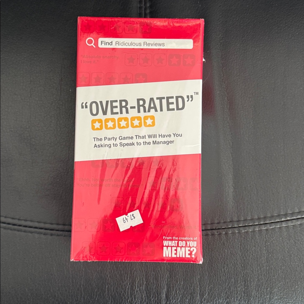 Over-Rated Party Game NWT SEALED BOX